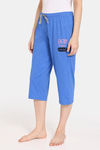 Rosaline Rural Charm Knit Cotton Capri (Pack of 2) - Red Blue — thumbnail 3